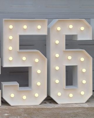 Marquee Number (Bold Font)