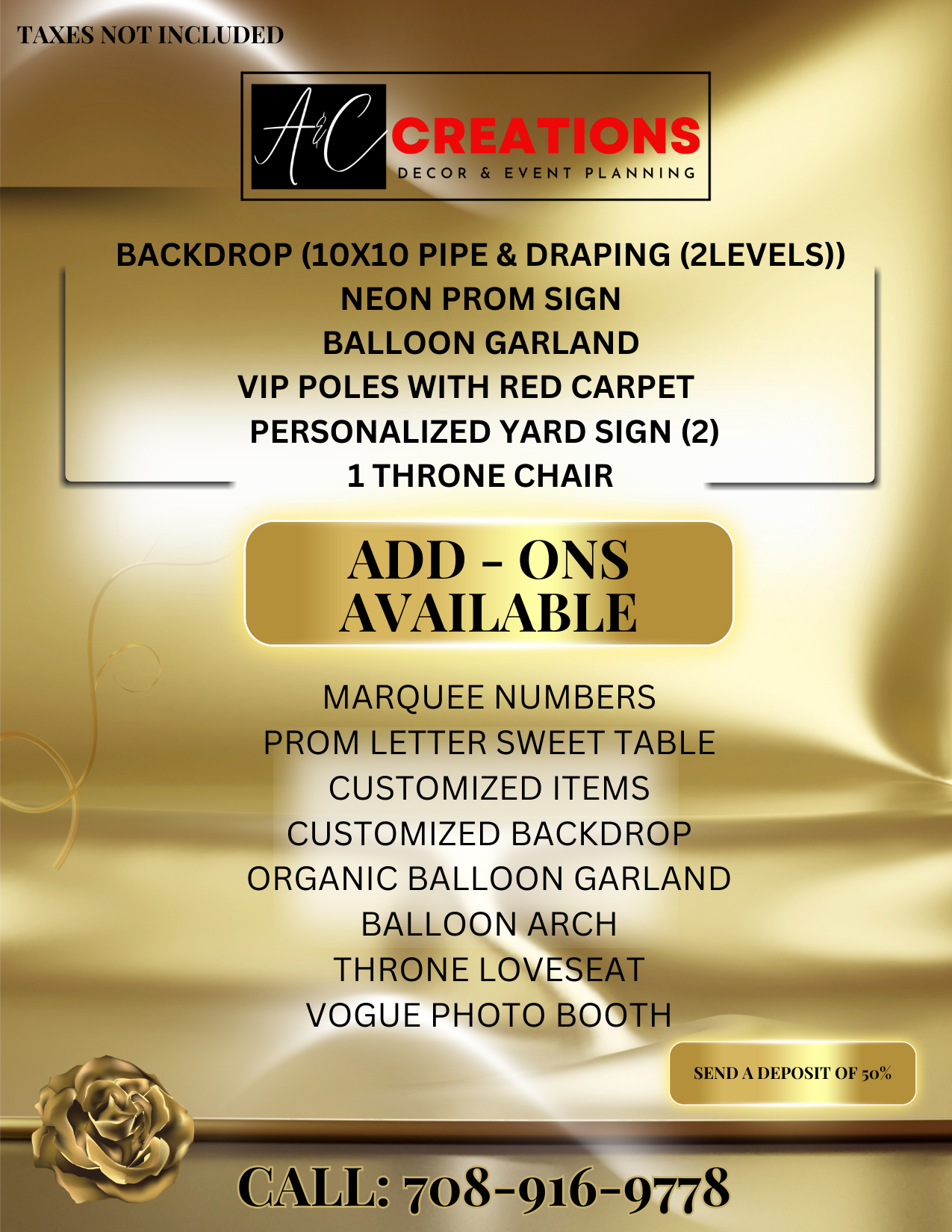 GLAMOROUS NIGHT DEAL (PROM PACKAGE) 2025
